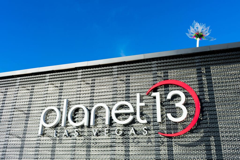 Planet 13 dispensary sign Las Vegas