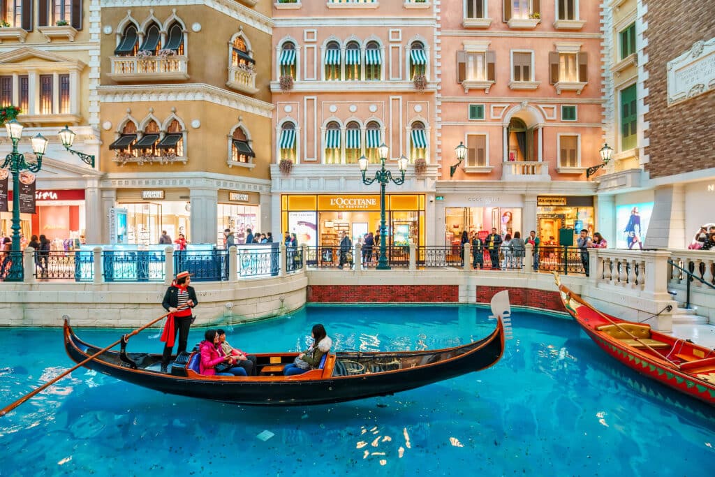 The Venetian gondola rides 