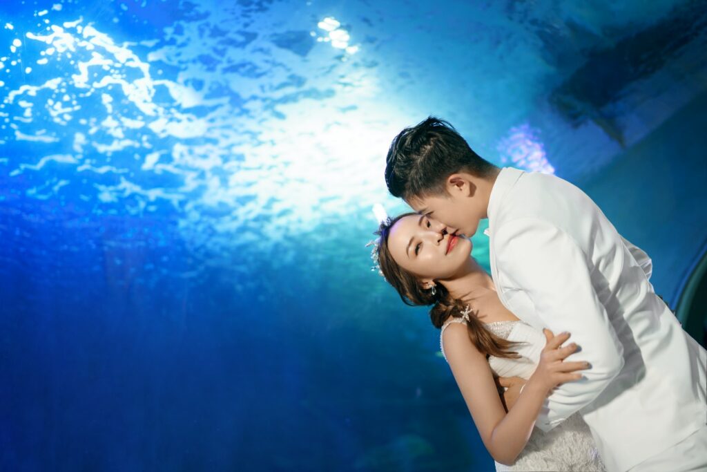 A couple under water
