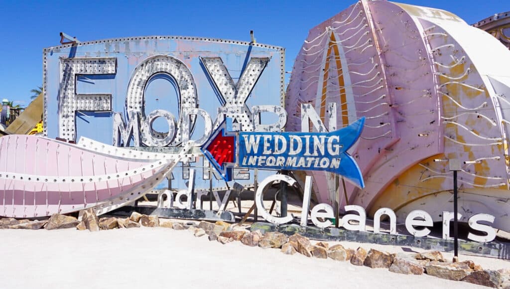 faded outdoor signs from the Neon Museum