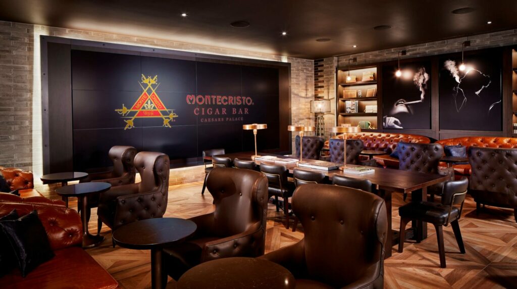 Inside the lounge at the Montecristo Cigar Bar