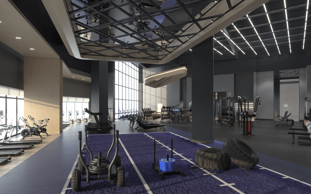 Fitness Center rendering at Fontainebleau Las Vegas