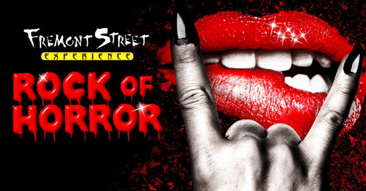 Poster for Rock of Horror Halloween event on Fremont Street